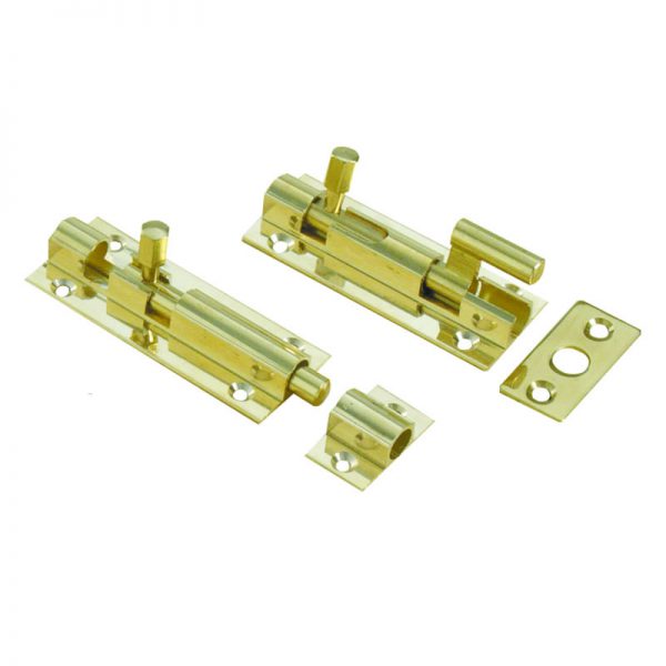 BARREL BOLT BRASS 63MM