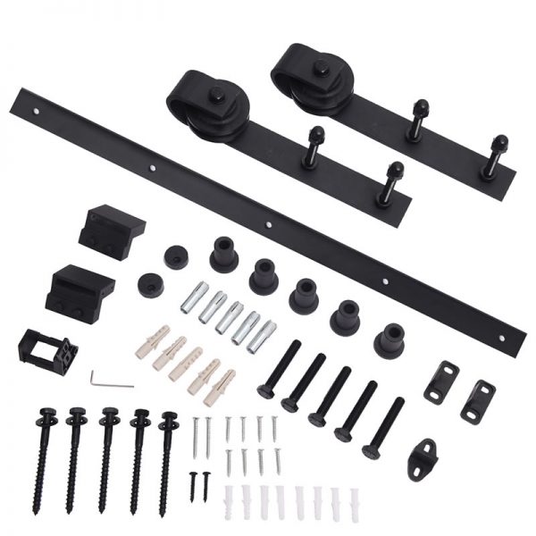 BARN DOOR KIT COMPLETE BLACK