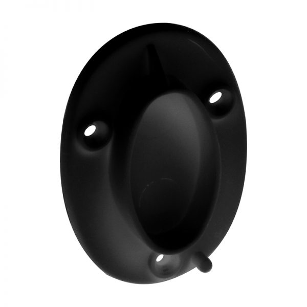 HOLDER OVAL TUBING 19MM BLK
