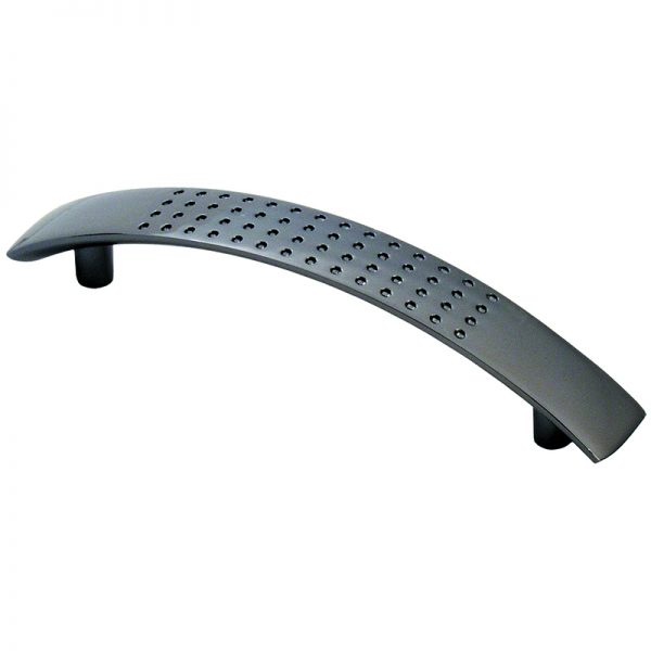 HANDLE BROAD ARCH STIPPLE BLACK NICKEL 128MM