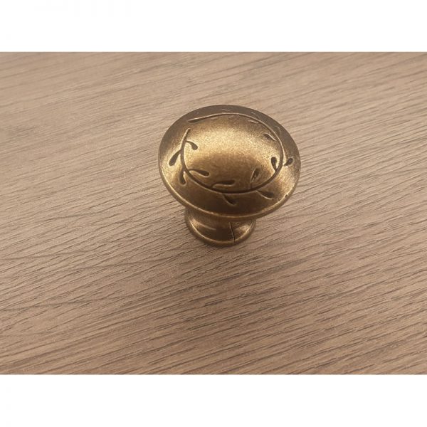 KNOB OLIVE VINE 28MM