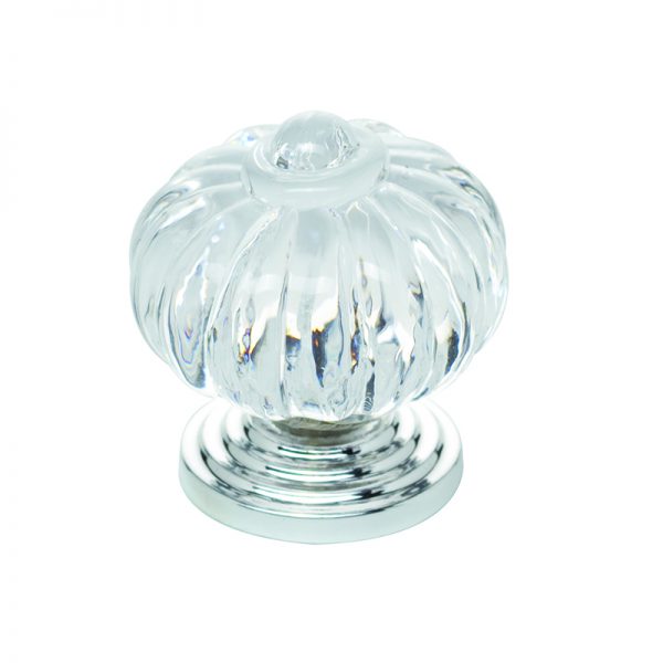 KNOB ACRYLIC BULB CHROME 25MM